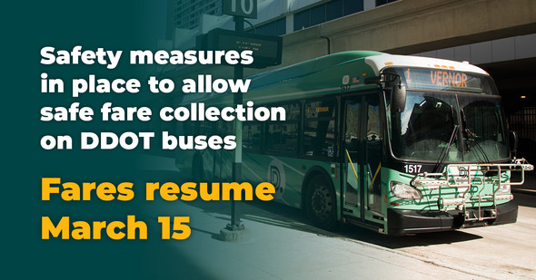 DDOT to Resume Fare Collection March 15