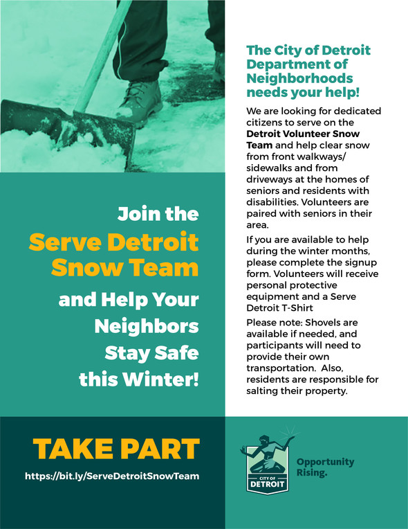 Snow Volunteers Needed Feb. 2022