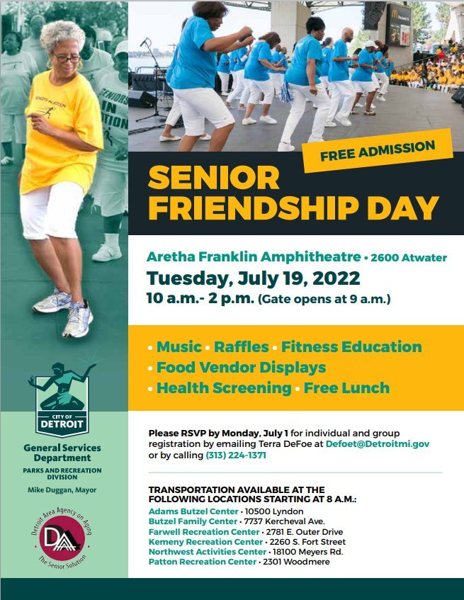 Senior Friendship Day 7/19 at 10am!