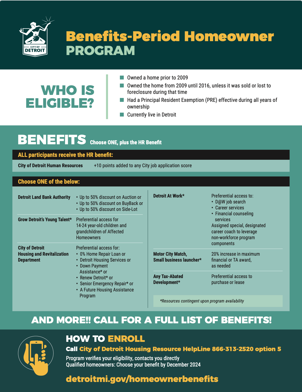 Benefit Period Homeowner