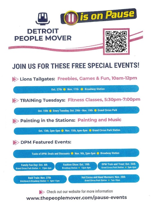 DPM Free Events During Construction Through Nov 2024 Updated