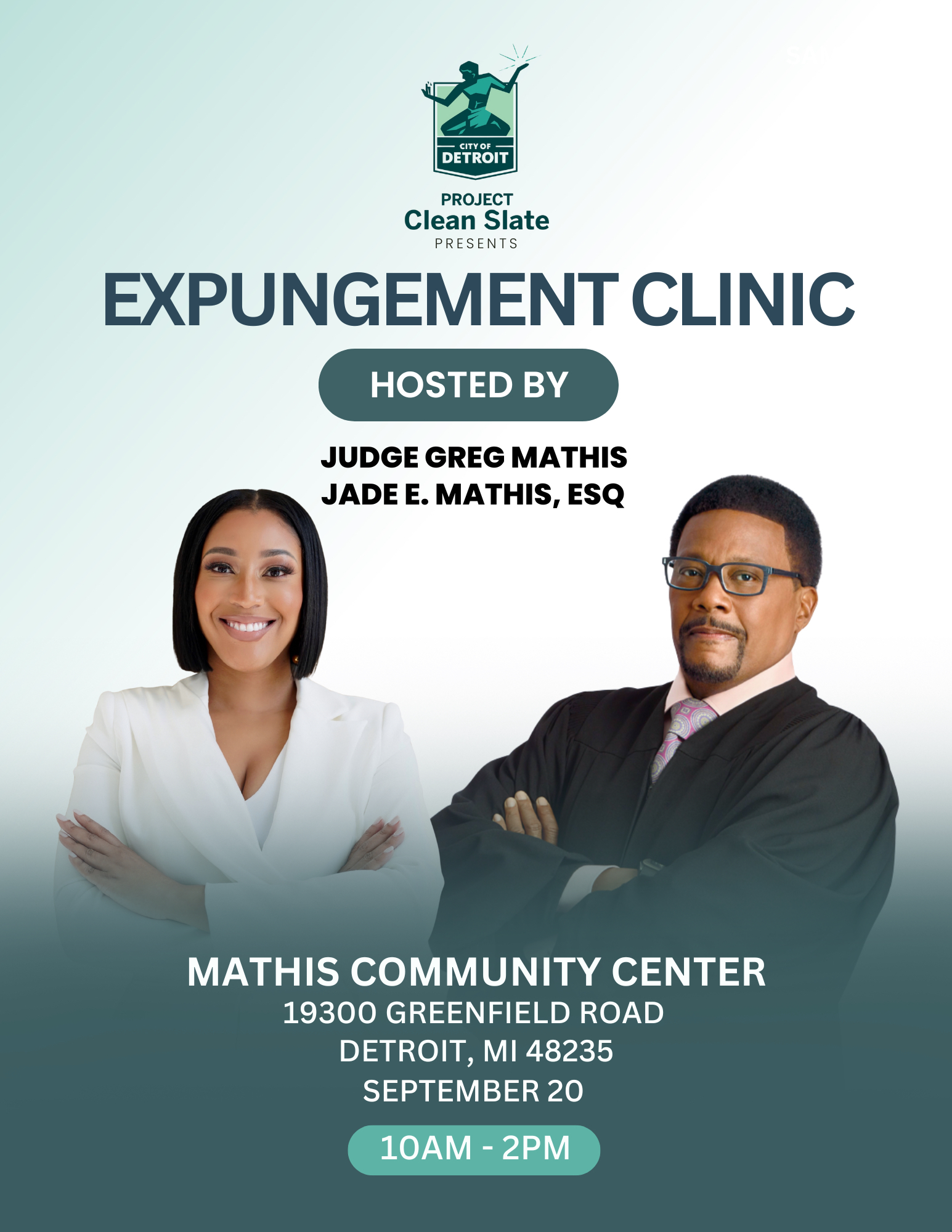 Mathis Expungement Clinic Flyer