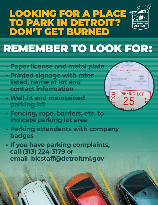 Parking Info flyer