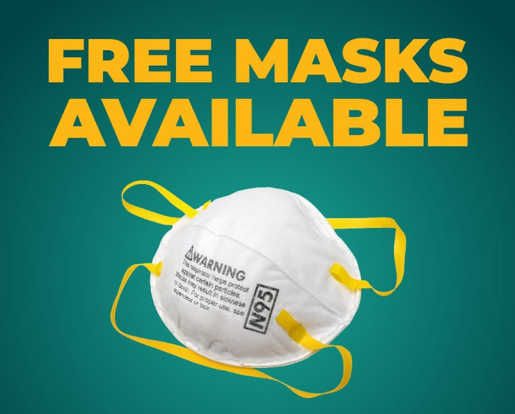 free masks available graphic