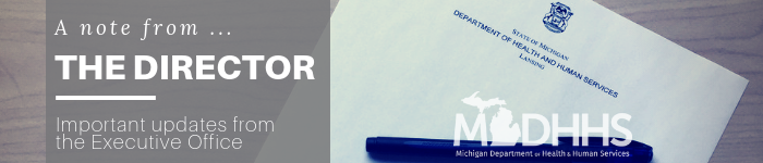 MDHHS Note from Director Banner Header
