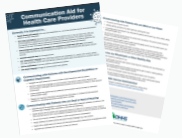 Screenshot of the Communication Aid for Health Care Providers