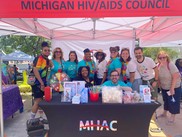 Group picture of MHAC members and DHSP members at Motor City Pride 