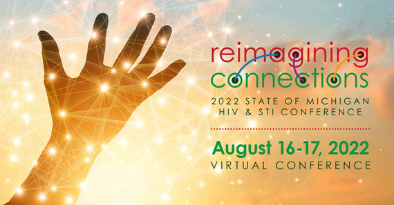 HIV/STI conference logo that depicts this year's theme of reimagining connections 