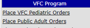VFC Ordering Menu
