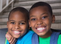kids on stairs