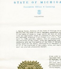 Emergency proclamation, 1968