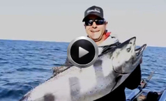 Man holding a salmon