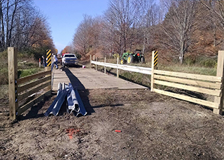 Snowmobile Trail #37 bridge construction