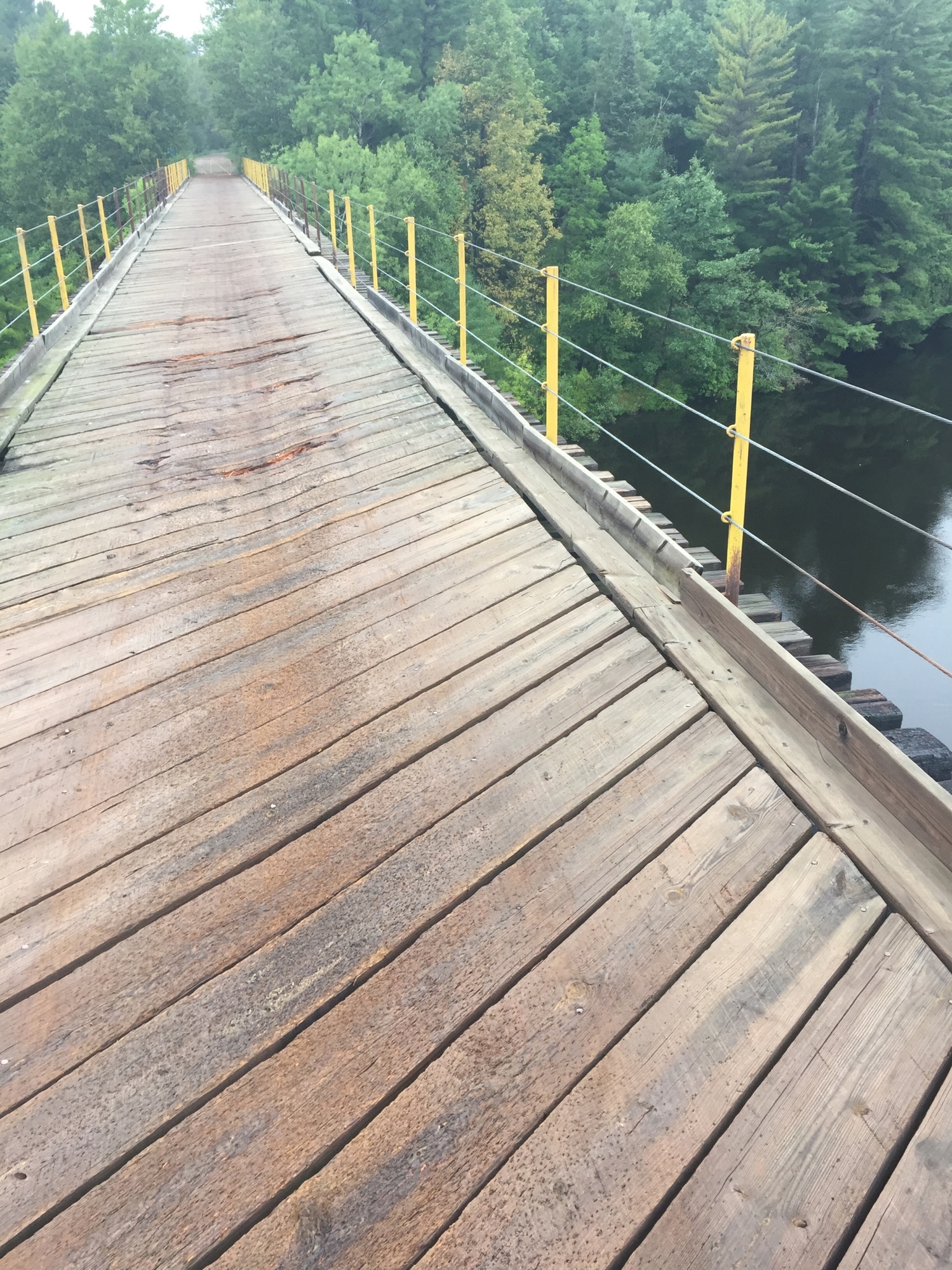 A Snowmobile Trail No. 2 bridge over the Menominee River, at the Michigan-Wisconsin border in Dickinson County, will be closed into next month.