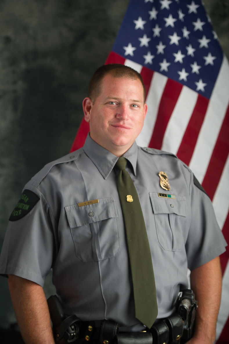 Michigan Department of Natural Resources conservation officer Mike Evink
