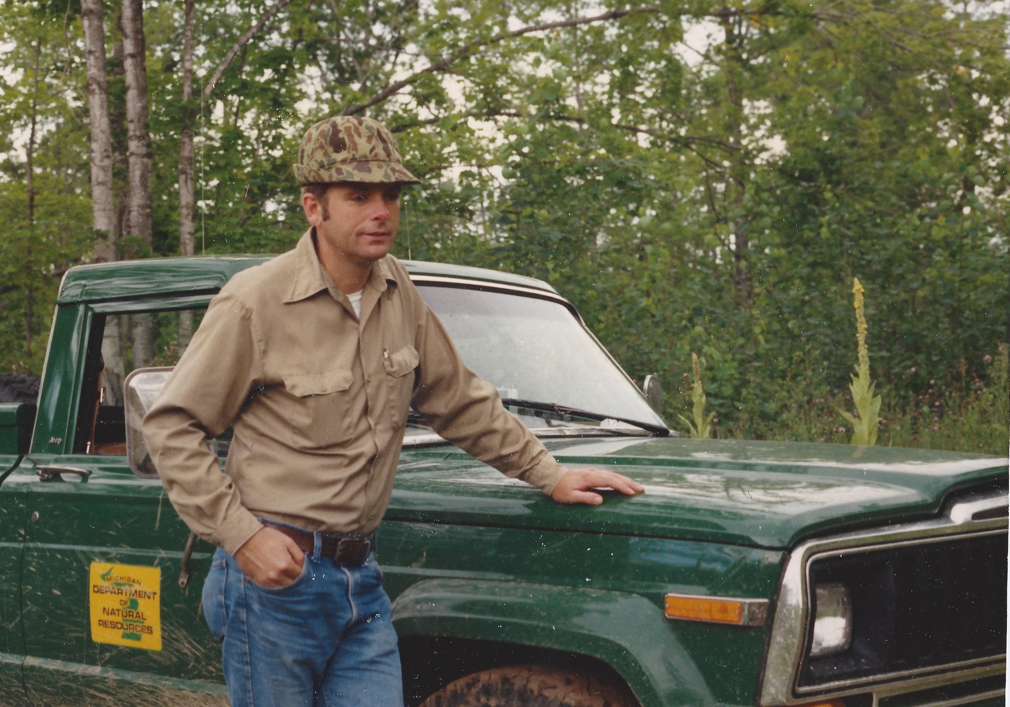Frank Short is shown in a photo from his work with the Michigan Department of Natural Resources during the 1980s. 