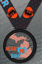 HeartMIBike finisher medal