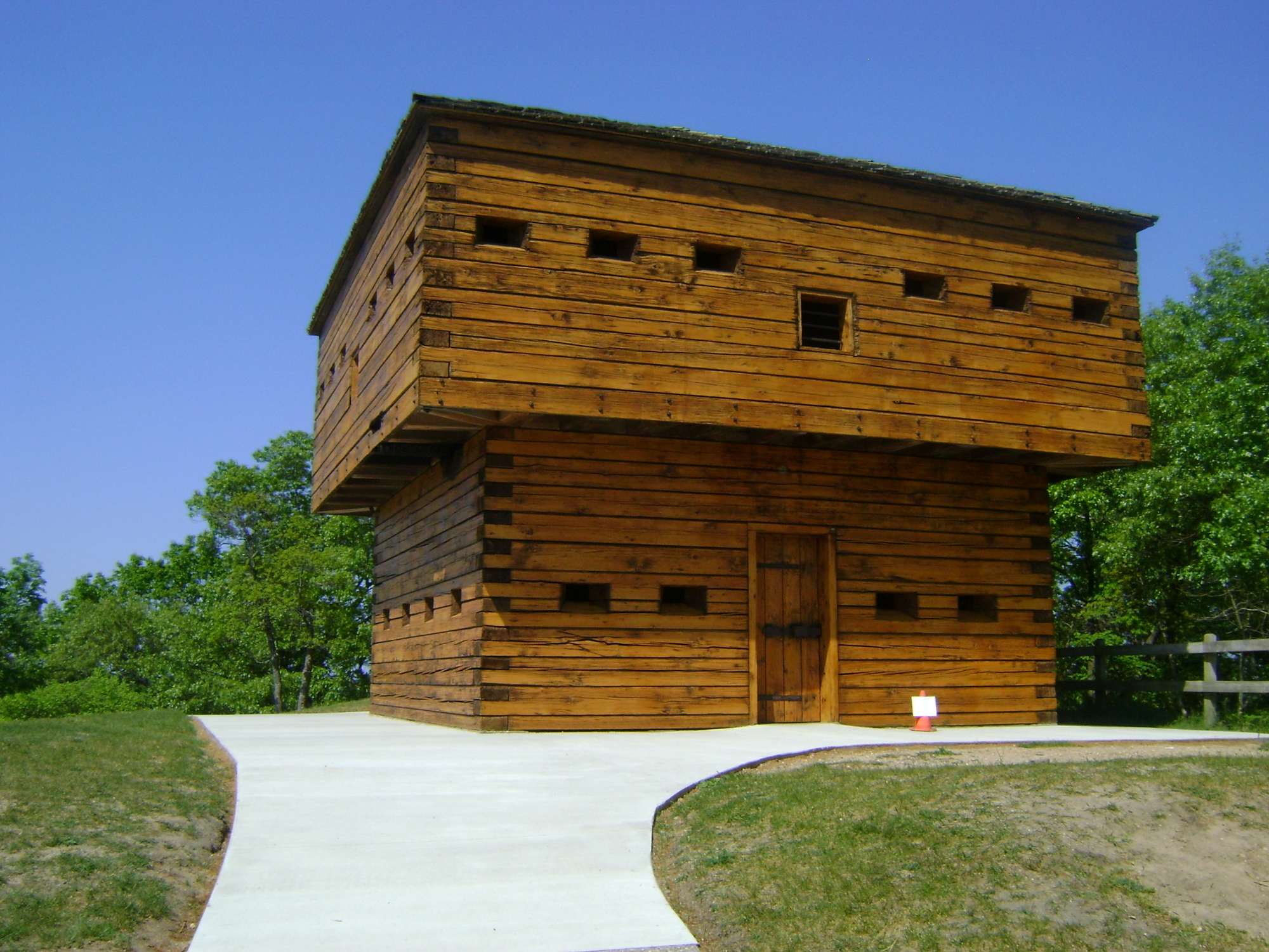 The historic blockhouse, a replica of Fort Detroit, is shown at Muskegon State Park in Muskegon County. 