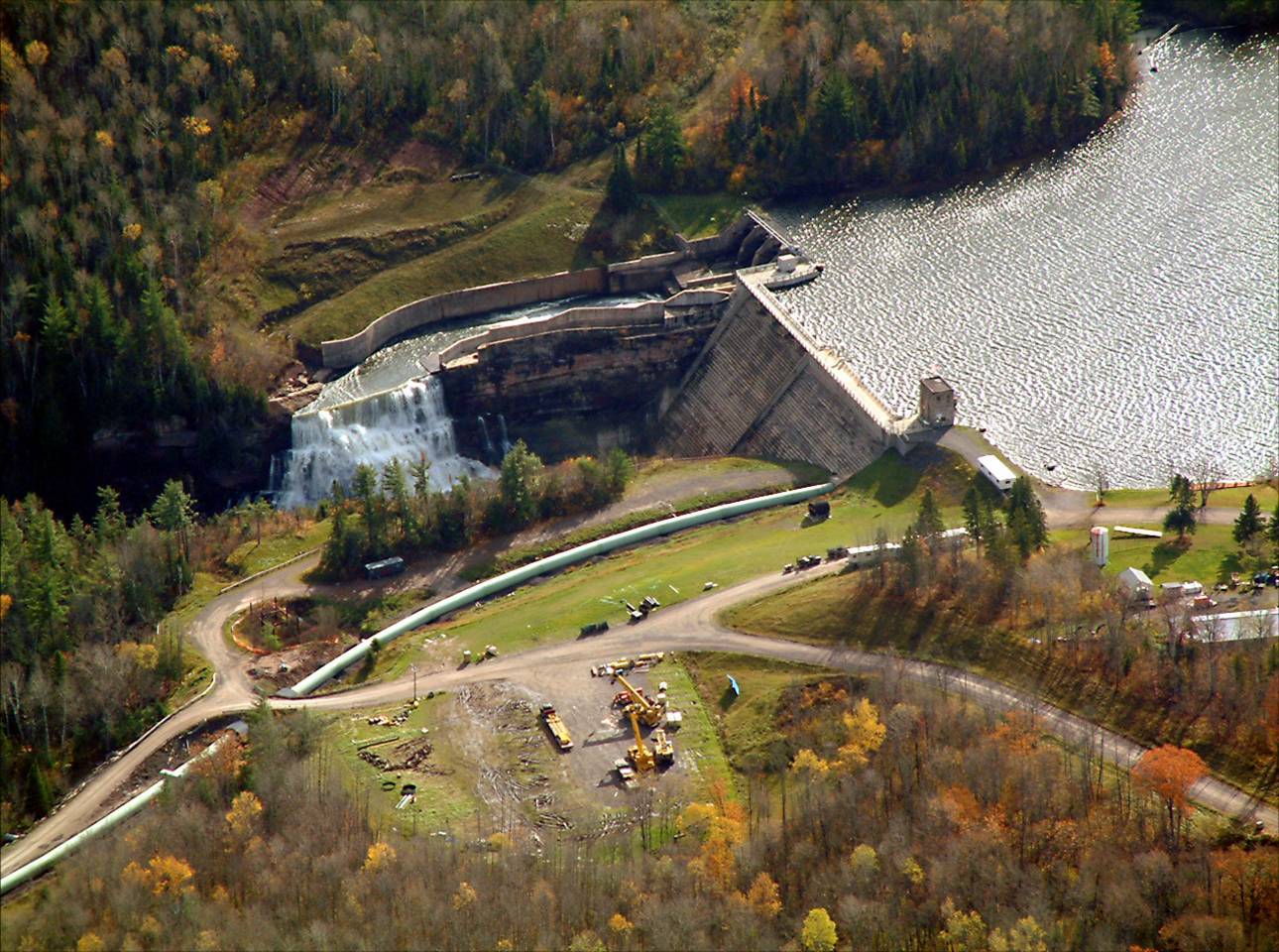 The Victoria Dam on the West Branch of the Ontonagon River provides good sport fishing opportunities.