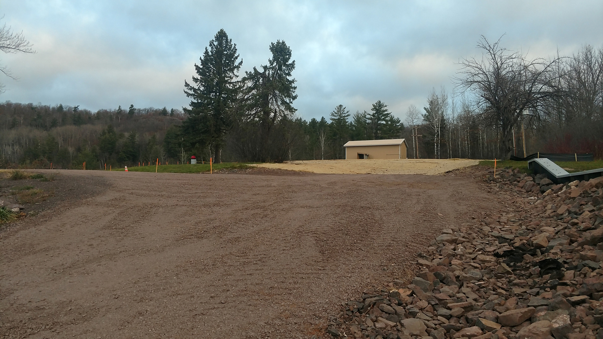 The improved boat launch facility at the Victoria Dam is shown.