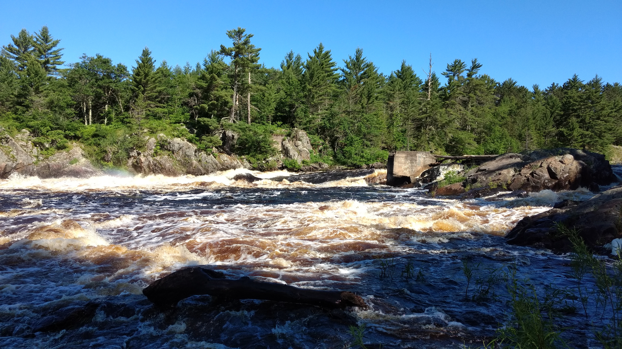 The Menominee River was photographed flowing at a high rate this week in the southwestern Upper Peninsula in Dickinson County.