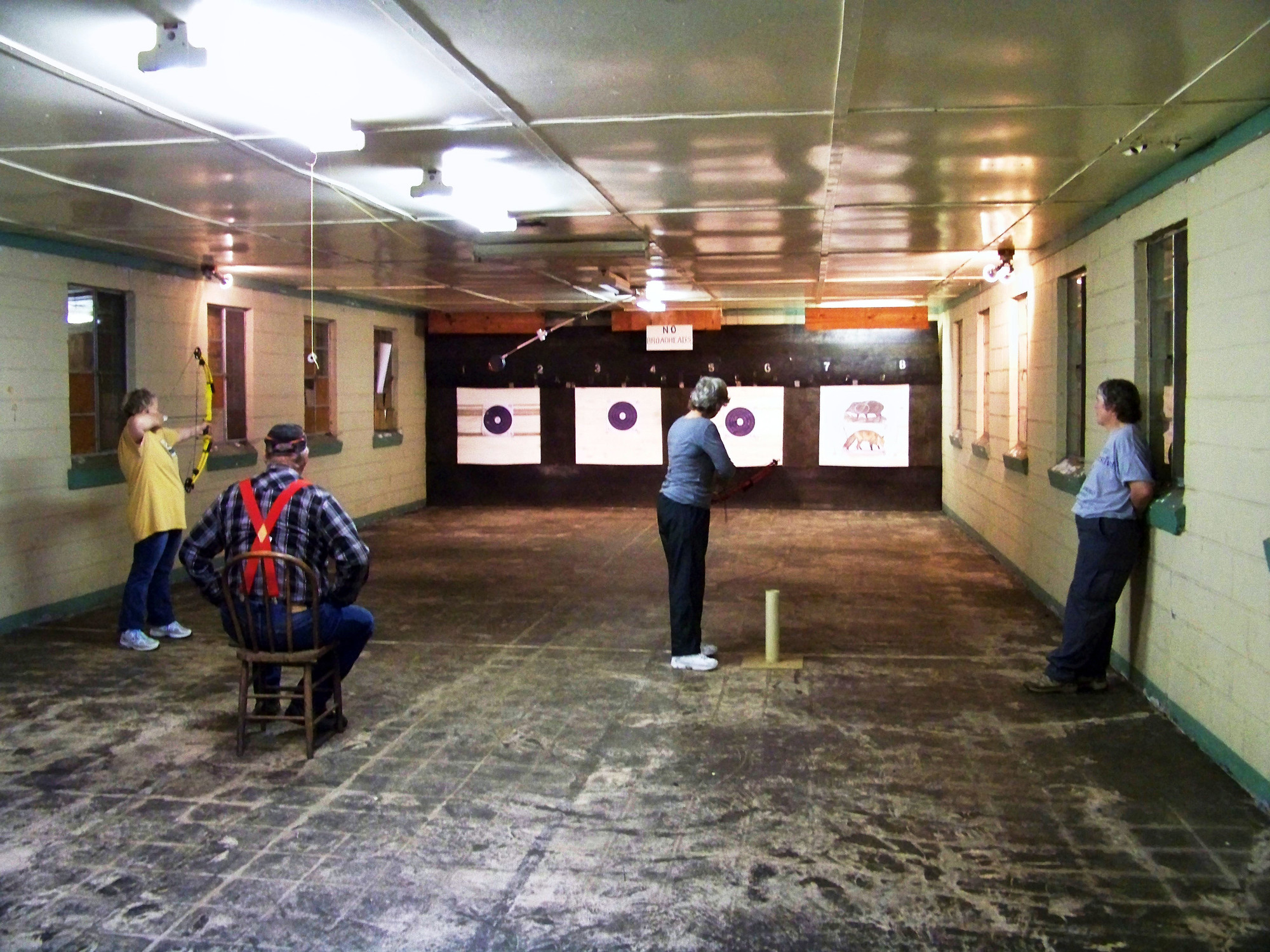 A couple of archers take aim at targets at the Lake Superior Sportsman's Club near Silver City in Ontonagon County.