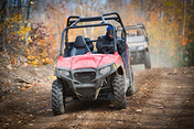 ORV rider on trail in fall