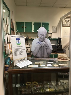 museum exhibit section showing black and white cutout of Art Neumann