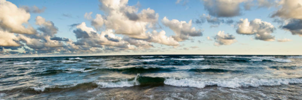 Wave on Great Lakes Shoreline Image