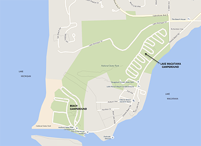 Holland State Park map