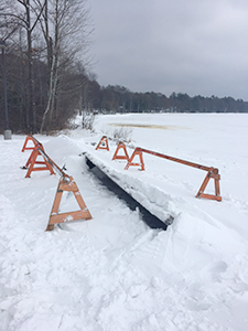 East Houghton Lake boating access site ramp lifting 