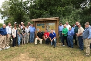 group at Flat River State Game Area Turkey Tract dedication in 2017