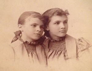 Mary Ida and Jessie Ellen Mann from around 1884