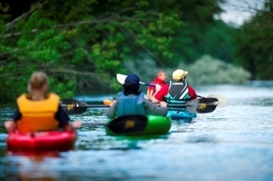 The Reedsburg Dam state forest campground draws people to the area for a variety of outdoor recreation fun, including kayaking and canoeing.