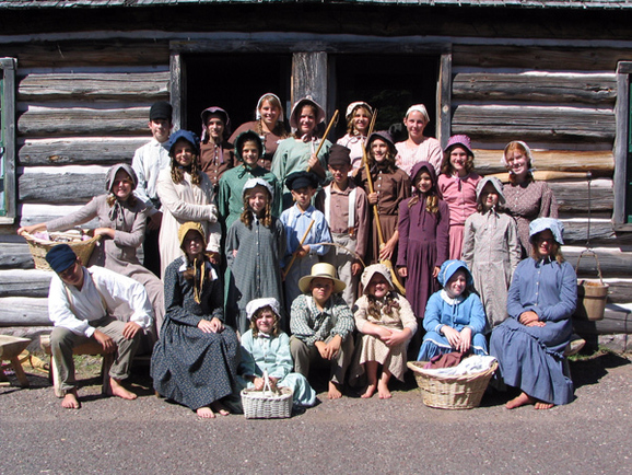 A group photo of Future Historians at Fort Wilkins Historic State Park in Keweenaw County.