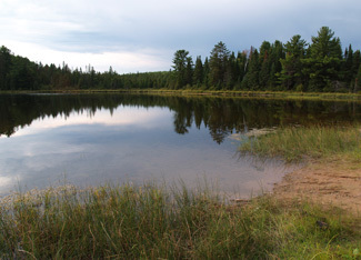 The lake where our family used to stop for picnics, where we found leeches.