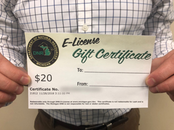 elicense gift certificate