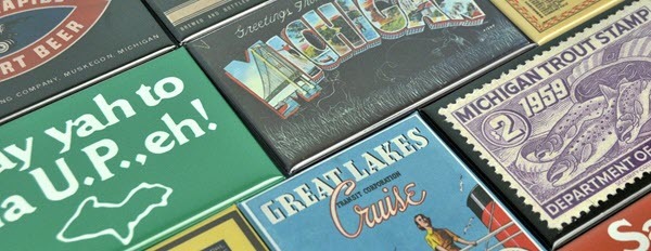 Close-up image of several rectangle magnets