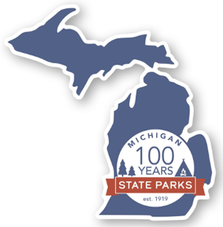 Michigan state parks 100 years sticker