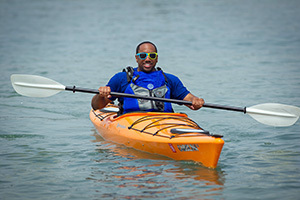 Man in kayak on the water