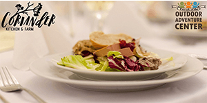 table with salad plate and silverware