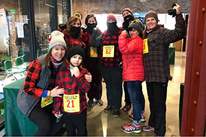 Group of people dressed in lumberjack oufits