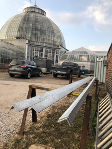 new angles in front of conservatory dome