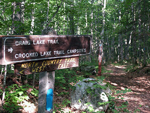 The National North Country Scenic Trail runs for more than 7 miles at Craig Lake State Park.