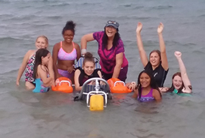 floating chair at Wilderness State Park