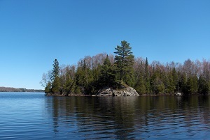A view on Deer Lake in Luce County, Michigan
