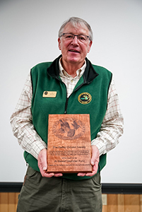 Al Stewart holding plaque