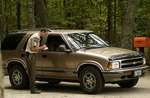 Vehicle check in at state parks hasn't changed much visually over the years. 