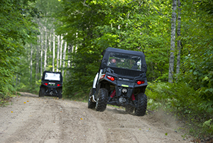 ORV riding on trail