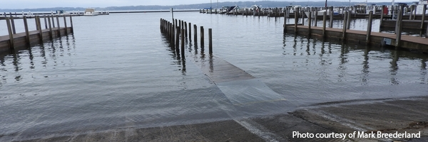 flooded boating access site